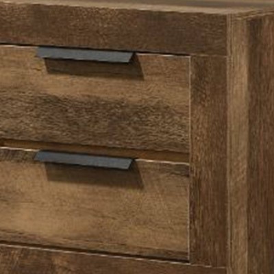 Brown Benzara BM185856 Sophisticated Wooden Nightstand with Drawers 