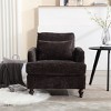 KWPZQEB Accent Chair Mid-Century Modern Chair with Pillows, Tufted Upholstered Arm Chair with Wood Legs & Soft Cushion for Living Room - 2 of 4