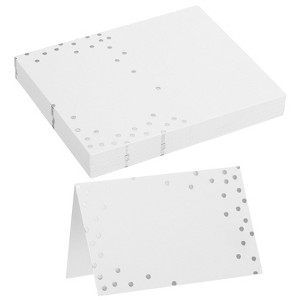 Unique Bargains Printable Paper Beautiful Wedding Christmas Restaurant Line Border Place Cards - 1 of 4