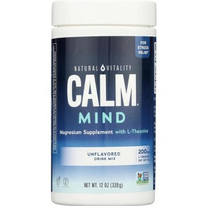 Natural Vitality CALM MIND + L-Theanine Powder | Unflavored | 12 oz - 1 of 4