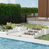 Lirago 48"x37"x17" White PVC Modular Garden Fence Panel Durable Easy to Install Soil Improvement Solution - 2 of 4