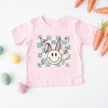 The Juniper Shop Checkered Smiley Easter Bunny Toddler Short Sleeve Tee - 2 of 2