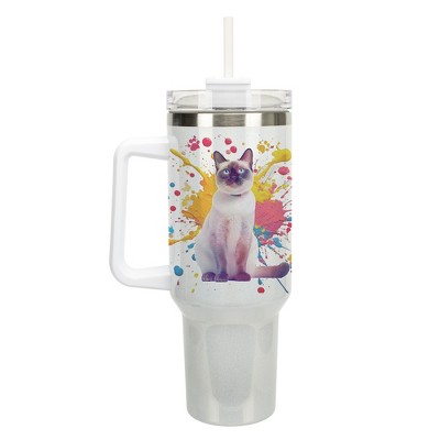 100 North Wild Like The West Desert Cactus Wrap-Around 40 Oz. Stainless Steel Water Bottle Coffee Mug, Spill & Leak Resistant, Travel Tumbler with