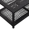 vidaXL Shoe Bench Black Poly Rattan, Metal - Black - 4 of 4