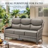 Belord Patio Furniture Set with 6-inch Extra Thick Cushions, High Back Outdoor Patio Furniture with Swivel Chairs, 4 Pieces Outdoor Conversation Set - 3 of 4