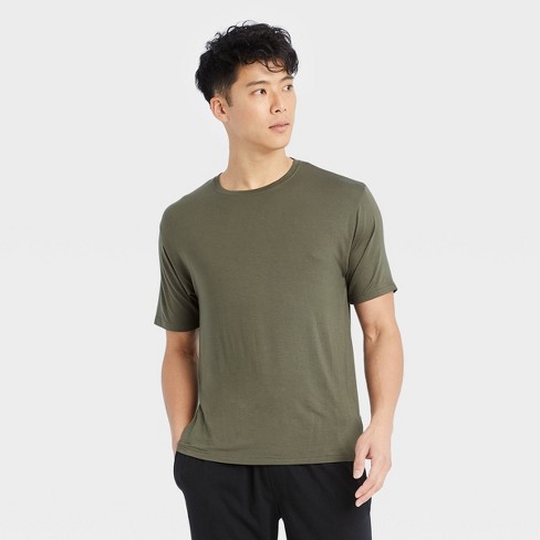 Men's Long Sleeve Henley Shirt - Goodfellow & Co™ Forest Green M