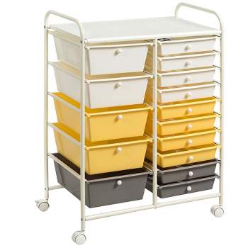 Dropship 20 Drawer Rolling Storage Cart Tools Scrapbook Paper Office School  Organizer Yellow to Sell Online at a Lower Price
