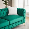 GDFStudio Branik 82.5" Mid-Century Modern Wooden Velvet Upholstered Sofa with Chesterfield Tufted Buttons, 2 Pillows and Metal Legs - 4 of 4