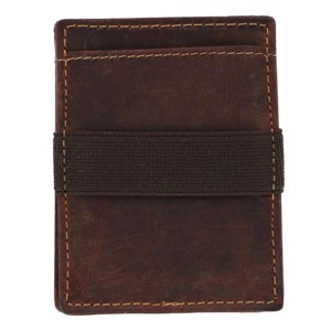 CTM Men's Leather Front Pocket Wallet with Elastic Keeper - 1 of 4