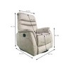 NicBex Velvet Glider Rocking Chair,Upholstered Swivel Recliner Chairs with Lumbar Support,Cozy Rocking Chair,Nursing Chair for Bedroom - 3 of 4