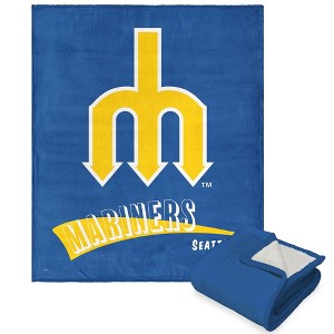 MLB Seattle Mariners Cooperstown Collection Throwback Silk Touch Throw Blanket 50 x 60 Inches - 1 of 4