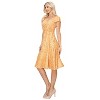 Women's Solid And Print V-neck Skater Dress - 2 of 3