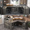 Unikito L Shaped Desk with Drawers,Corner Computer Desks with USB Charging Port and Power Outlet, Gray, 59.1"*59.1"*29.9" - 4 of 4