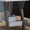 Vynxaria Modern White End Table Chair Side Table with Display Shelf, Tapered Legs, Two-Tone Finish, Shelf Max Weight 10lb - 4 of 4