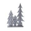 Transpac Metal 21.25 in. Silver Christmas Rustic Scene - 4 of 4