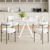Mid-Century Dining Table for 4-6 Person,39" Round Wooden Dining Tabletop and Metal Frame for Kitchen,Dining Room,Living Room (39 inch,100cm) - 4 of 4
