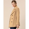 Allegra K Women's Long Sleeves Double Breasted Button Winter Outerwear Pea Coat - 4 of 4