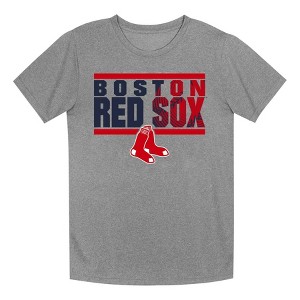 MLB Boston Red Sox Boys' Gray Poly T-Shirt - 1 of 1