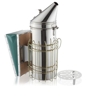 Honey Keeper 12-1/2 inch Bee Hive Smoker, Stainless Steel with Heat Shield for Beekeeping - 1 of 4