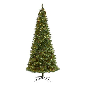 Nearly Natural 10’ White Mountain Pine Prelit LED Artificial Christmas Tree - 1 of 1