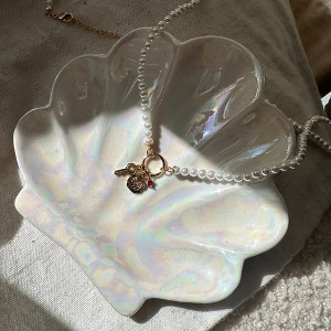Estelle Pearl Necklace in Gold, Rose Gold, Silver - Honeycat - 1 of 4