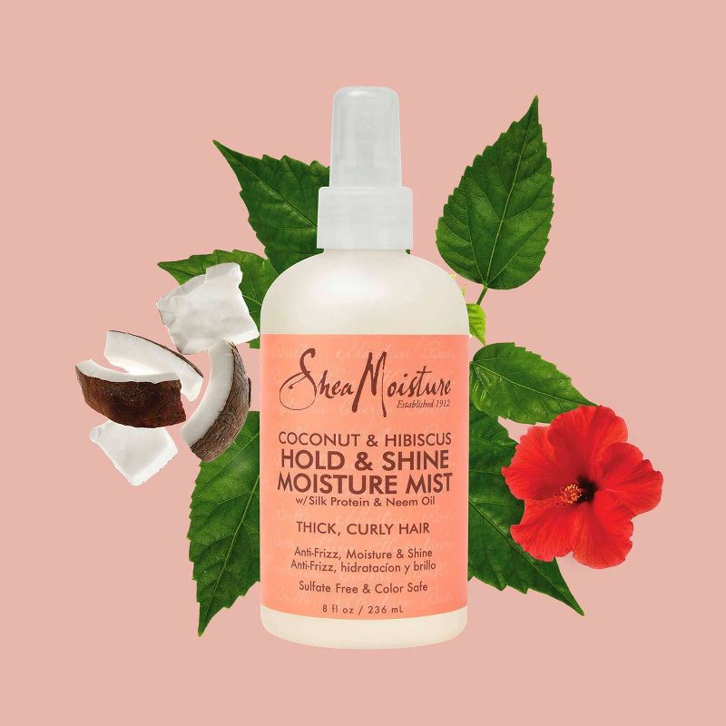 SheaMoisture Hold and Shine Moisture Mist for Thick Curly Hair Coconut and Hibiscus - 8 fl oz, 5 of 16