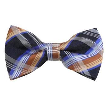 Men's Plaid Color 2.75 W And 4.75 L Inch Pre-Tied adjustable Bow Ties