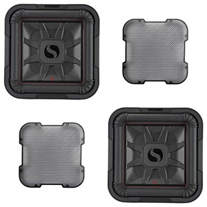 Kicker (2) 46L7T124 L7T L7-Thin 12" Subwoofer, Dual Voice Coil, 4-Ohm & 52GL712 Grill Bundle - 1 of 4