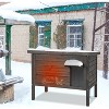 Tangkula Insulated Wooden Cat House w/ All-Round Foam Insulated Double Room Outdoor - 2 of 4