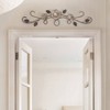 Brewster Astera Floral Metal Wall Art: Iron Construction, Farmhouse Style, Horizontal Botanical Sculpture, Dry Dust Care - 3 of 4