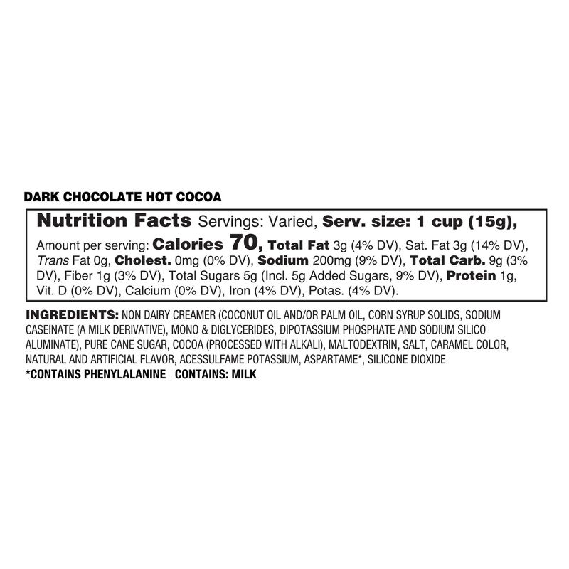 Mucho Gusto Hot Cocoa Pods, Keurig K Cup 2.0 Brewer compatible, Dark Chocolate, 40 count, 3 of 6