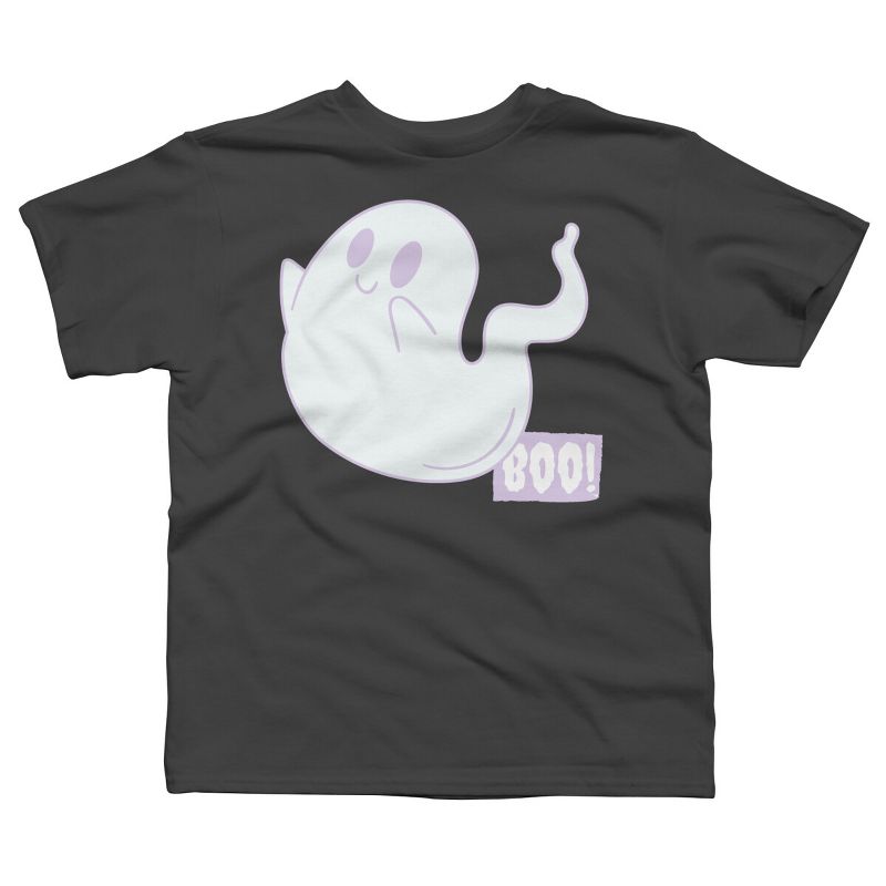 Boy's Design By Humans Boo Cute Ghost Halloween cute design By BoogieCreates T-Shirt, 1 of 4