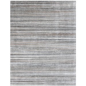 8' X 10'  Wool Blend Abstract Stripe Hand Loomed Area Rug - 1 of 4