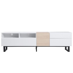 NicBex TV Stand for TVs up to 80 Inches,Modern TV Media Console Table with Drop Down Door,Storage compartments and 2 Drawers - 1 of 4