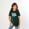 Merry & Bright Outline Puff  - Youth Short Sleeve Graphic T-Shirt - 3 of 4