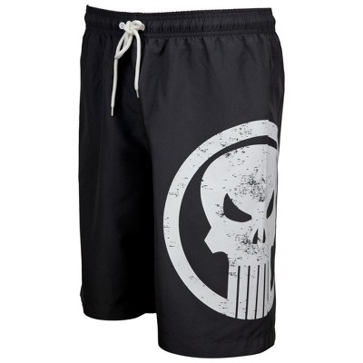 Punisher Mens Marvel Comics The Punisher Skull Symbol Board Shorts - Medium (32-34) — фото 4