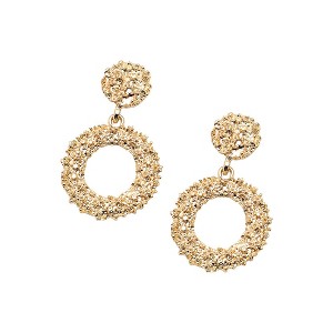 SOHI Women's Silver Corroded Drop Earrings - 1 of 3