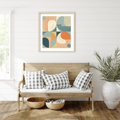 Shapes in Concert Abstract Geometric Framed Wall Art