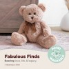 Bearington Bensen Teddy Bear 16 Inches Stuffed Animal - Brown Bear Plush with Ultra-Soft-Fur and Plaid Bow - 3 of 4