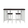 DHP Jorden 3-Piece Counter Height Drop-Leaf Dining Set, Walnut/White - 4 of 4
