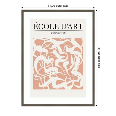 Svelte Clay Grey Framed Abstract Art Print 31 x 41