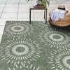 Gertmenian Tropea Tiaret Modern Geometric Green Beige Flatweave Indoor Outdoor Area Rug, 5'3"x7' - 4 of 4