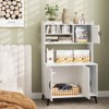 Tangkula Large Cat Litter Box Enclosure w/ Display Storage Shelves Hidden Cat Furniture - 4 of 4