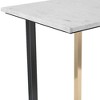 Dobson Marble Side Table White - WyndenHall: Gold Frame, Modern Bedside or End Table, Mid-Century Design - 4 of 4