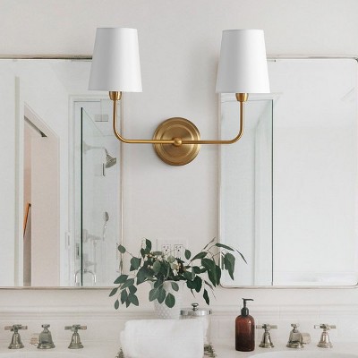 Ezra Brass Gold Adjustable Arm Wall Sconce