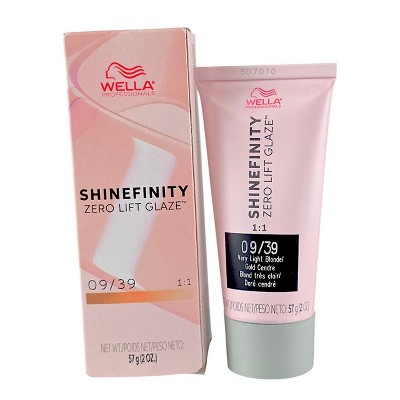 Wella Shinefinity Zero Lift Glaze (2 oz) - 09/39 - Very Light Blonde/Gold Cendre - Shinefinity: Iridescent Gold, Shine You Can Feel