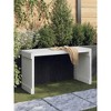 Patio Bench Extendable White 83.7"x15.9"x17.7" Solid Wood Pine - 2 of 4