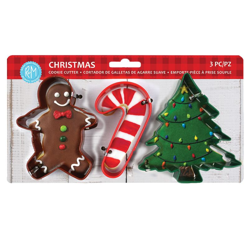 R&M International Color Christmas 3 Piece Cookie Cutter Set, 1 of 4
