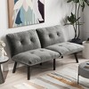 JUJABU Contemporary 2-Seater Sofa with Adjustable Backrest, Velvet Upholstery and Metal Frame - 3 of 4