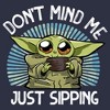 Junior's Star Wars: The Mandalorian Grogu Don't Mind Me Just Sipping Cowl Neck Sweatshirt - 2 of 4